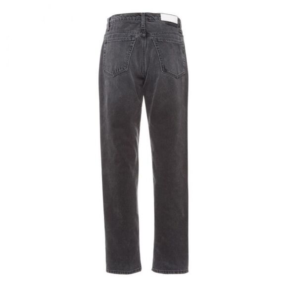 Re/Done 70's High Rise Straight Leg Distressed Denim Jeans In Black Size 27 NWT - Picture 6 of 16